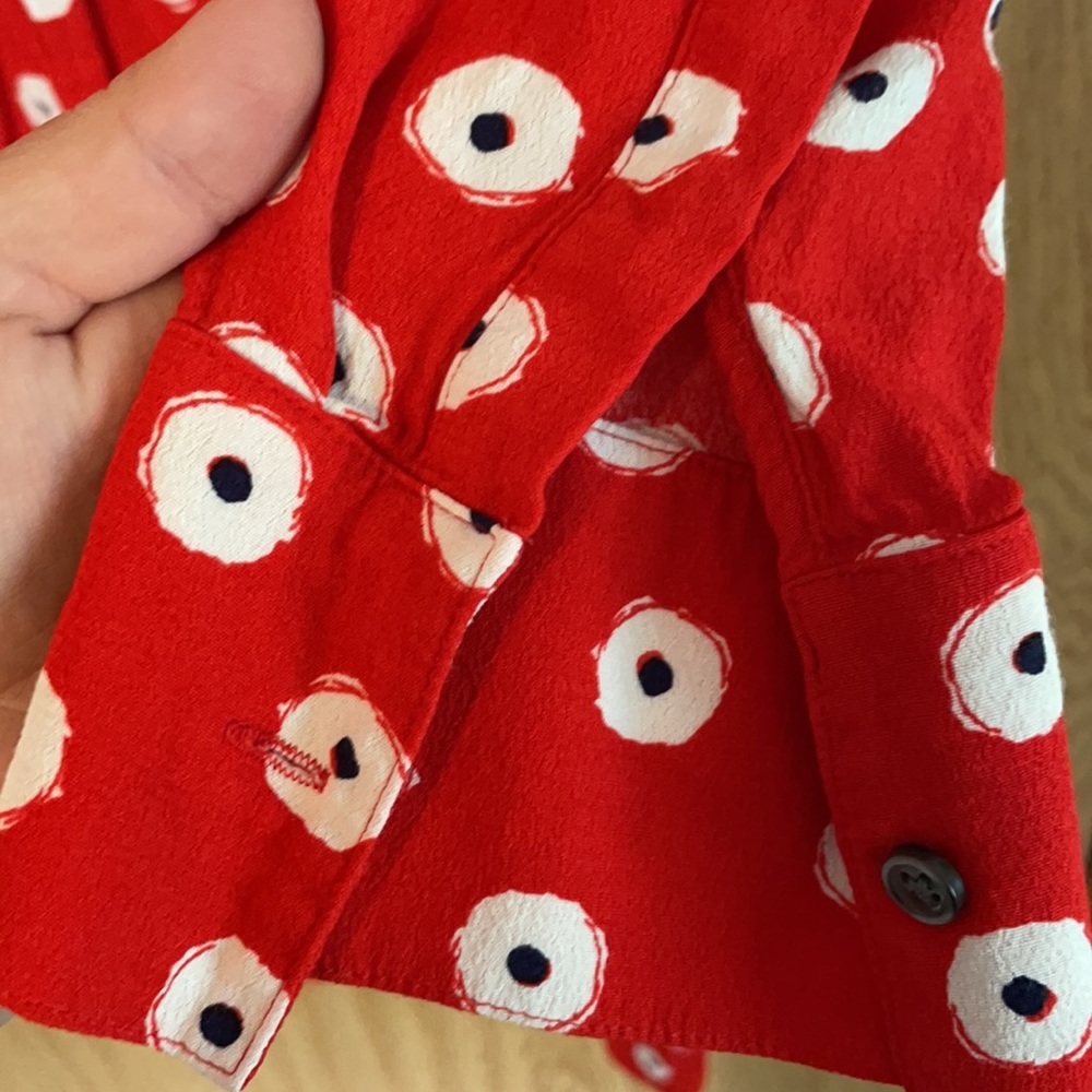 Boden Red Polka-dot Shirtdress - Picture 4 of 6
